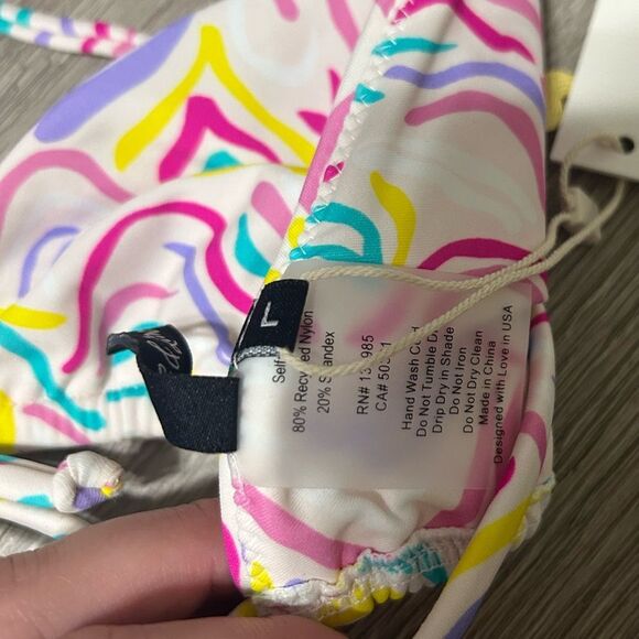 NWT FOR LOVE & LEMONS PALMER & NOAH 2PC BIKINI SWIMSUIT TOP & BOTTOM SIZE L - Picture 4 of 7